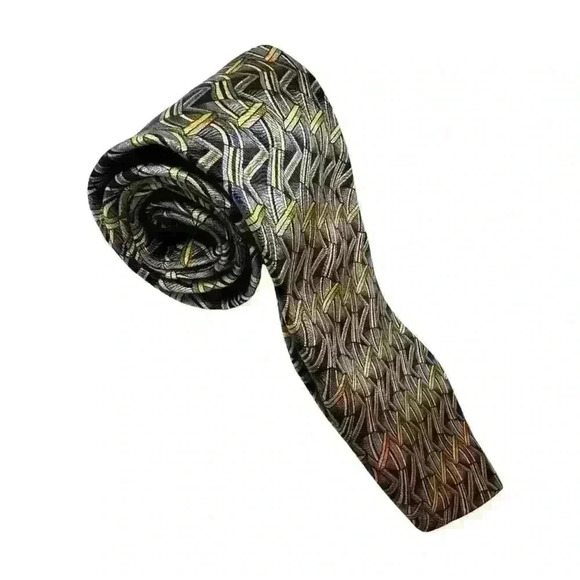 Men’s Vintage 1990s Jerry Garcia Tie - 100% Silk - Abstract Pattern - Picture 2 of 9